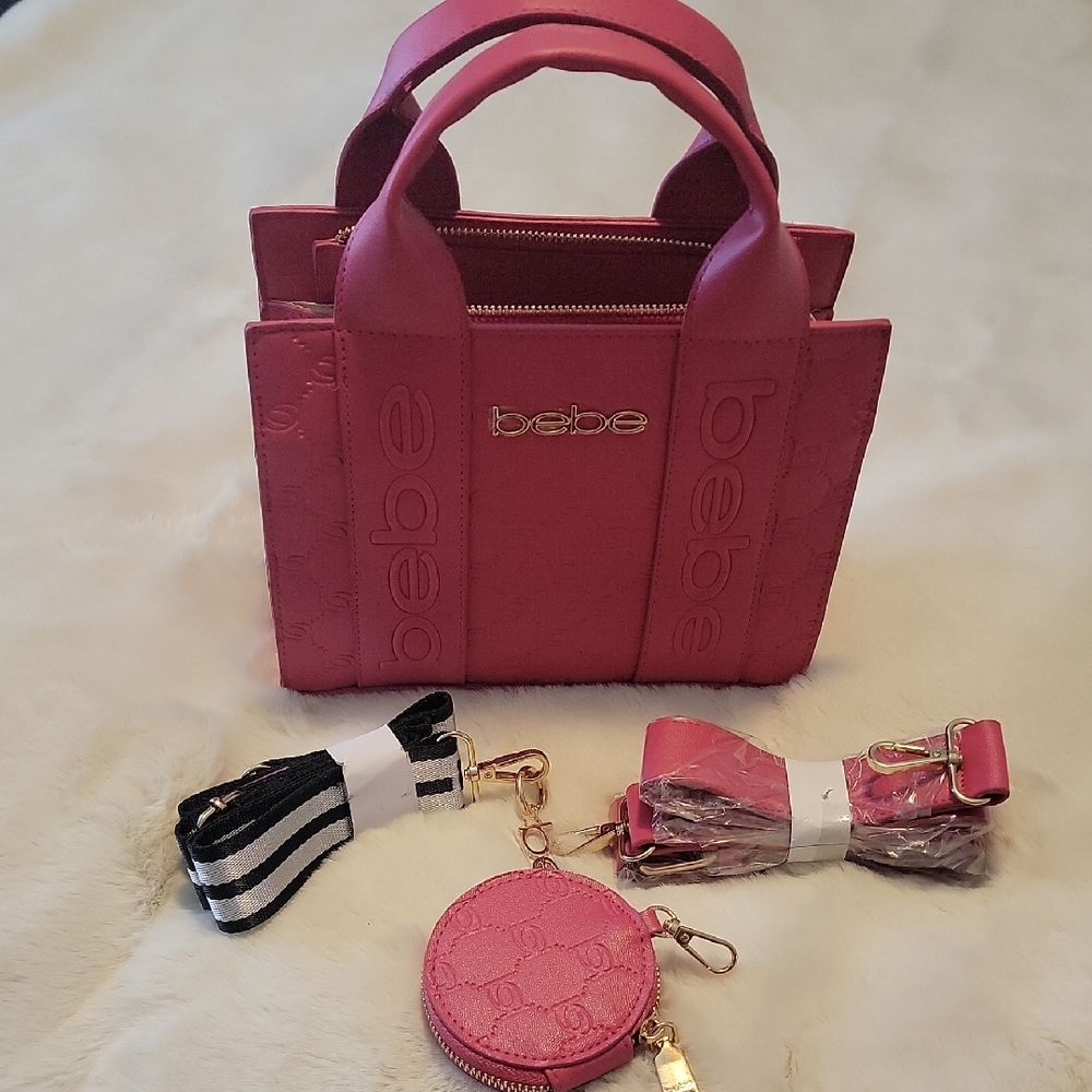 Bebe Pink Mini Bag with Coin Pouch and Strap